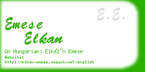 emese elkan business card